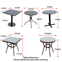 Meja Samping Patio untuk Makan di Luar Ruangan, Meja Kopi, Set Furnitur Luar Ruangan Rotan, Meja dan Kursi Kafe Luar Ruangan