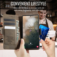 Étui portefeuille magnétique en similicuir avec support et porte-cartes pour Samsung Galaxy S26 Ultra, S25 Plus, S24, S23, S22, A56, A17, A57