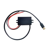 Módulo Convertidor de Energía Ultrafino a Prueba de Agua de 12V a 5V para Uso en Automóviles con Puertos USB Tipo C y Micro USB para Carga de Teléfonos