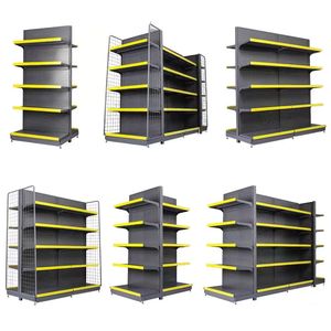 Supermercados China Conveniência Loja Equipamento Gôndola Prateleiras exibição supermercado <span class=keywords><strong>rack</strong></span> prateleiras preto - Product Image 1