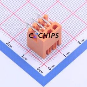 KF2EDGERC-3.5-2*3P Plug-in Terminal Block Bent Lead Through Hole,P=3.5mm Board-to-Board / Socket - Closed 2x3P 3.5mm Orange - Product Image 2