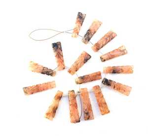 15 pièces de pierres précieuses en Rhodonite naturelle, forme fantaisie, sculpture, belle fabrication, collier fait à la main, pendentif - Product Image 2