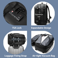 Sac à dos de voyage imperméable, sac à dos à compression sous vide, sac à dos extensible grande capacité, sac à dos pour ordinateur portable, Oxford, logo personnalisé, vente en gros