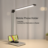 Lampe de bureau LED sans fil pliable rechargeable, à commande tactile, intensité réglable, flexible, simple, électrique, contemporaine, protectrice des yeux