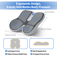 Coussin de siège pour chaises de bureau - Soulagement des douleurs au coccyx - Soulagement de la pression sur les fesses et de la sciatique - Pour le gaming, les fauteuils roulants