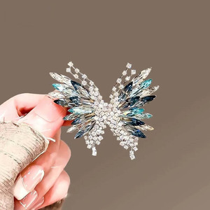 Exquisitos Broches de Mariposa para Mujer, Broches de Cristal de Lujo para Niñas, Accesorios de Ropa con Pedrería, Joyería, Regalo - Product Image 2