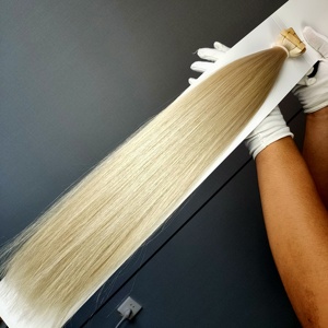 Dragonbeauty Factory 100% Remy Human Hair 10-30 Inches High Quality <b>Russian</b> Tape Hair Extensions Blonde color - Product Image 1