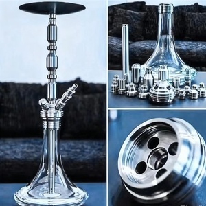 Chicha allemande en gros de l'usine chinoise, grande et haute, avec base en verre et éléments en acier inoxydable 304 - Product Image 4