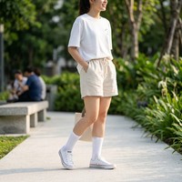 Chaussettes mi-mollet respirantes en maille tricotée ventilée pour tous les âges, performance athlétique, avec revers et logo sur le dessous, pour la gym et le fitness