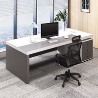 Escritorio Ergonómico de Madera para Supervisor/Jefe con Silla, Combinación Libre, Diseño Moderno para Uso Comercial en Oficinas