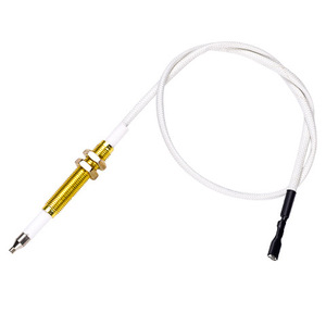 Aguja de encendido universal de cobre con cable para estufas de gas, diseño roscado resistente a altas temperaturas, instalación empotrada - Product Image 1