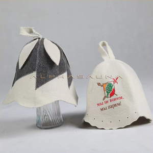 Chapeau de <span class=keywords><strong>sauna</strong></span> russe Banya personnalisé de haute qualité pour fabricants, avec logo personnalisé, en feutre 100% laine, pour la Russie - Product Image 5