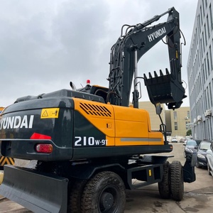 Prix bas, excavatrice sur pneus d'occasion HYUNDAI 210W-9 d'origine coréenne, 21 tonnes, équipement de construction lourd à vendre - Product Image 3