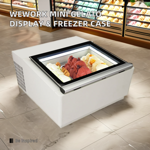 Mini gabinete de exhibición de helados con luz LED de una puerta de escritorio, congelador de helados de 220V, refrigerador de bajo precio, cafeterías, nuevo - Product Image 3