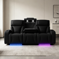 Fauteuil inclinable ergonomique Frank Premium avec appui-tête réglable en cuir noir à gravité zéro pour le bureau