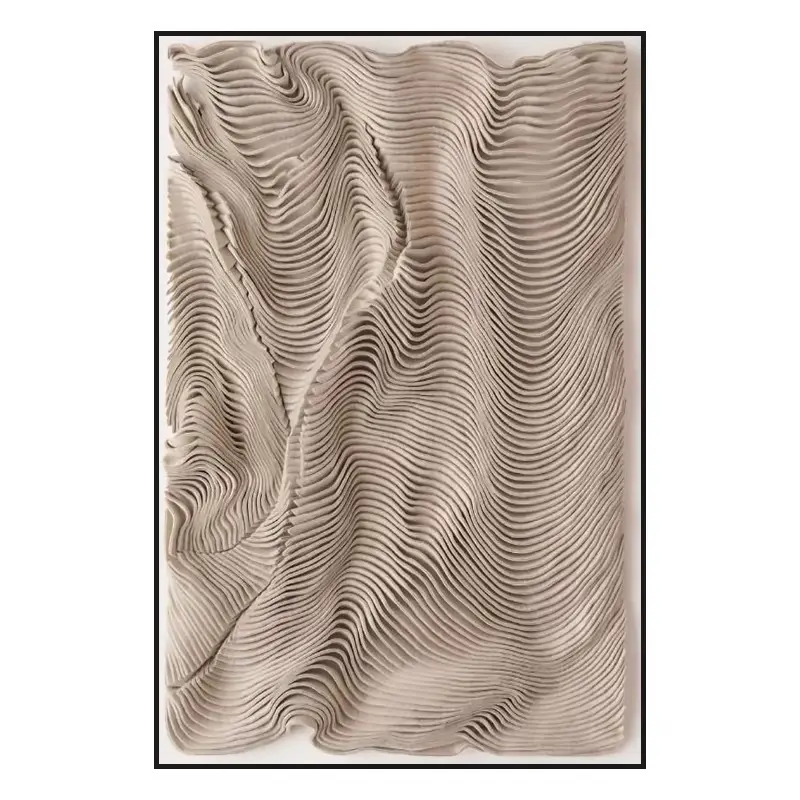 ديكور منزلي كبير مؤطر شعر فني موجة مجردة لوحة ثلاثية الأبعاد لوحة فنية جدارية Dcoratif