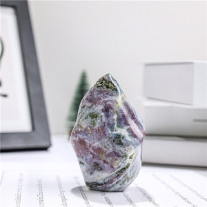 Pierre naturelle en gros : Jaspe Océanique, forme libre, torche de cristal flamboyante pour la décoration - Product Image 6