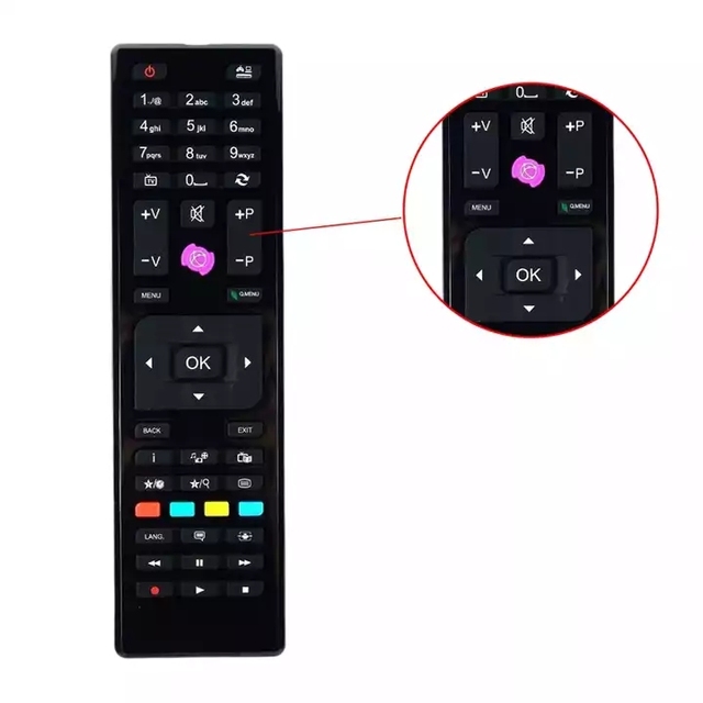 Replaced TV Remote Control RC4875 Fit for JVC Telefunken LED TV TE32182B301C10 Remote Controller