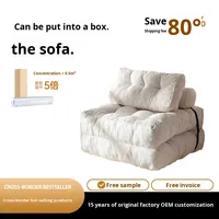 Sofá Cama Plegable Multifuncional de Alta Densidad Relleno de Esponja para Apartamentos Pequeños, Diseño Moderno de Tela, Hotel, Hospital