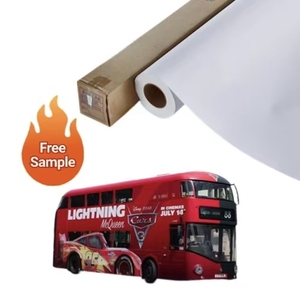 140G Removable Printable Cast Grey PVC Vinyl <b>Roll</b> High Tack Adhesive with Glossy Surface <b>Bubble</b> Free Air-Release Backed by Paper - Product Image 2