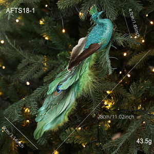 Lấp Lánh Vàng con công đồ trang trí Giáng sinh thiết kế tinh tế lấp lánh chi tiết bọt thủ công con công Cây giáng sinh lý tưởng decors - Product Image 5