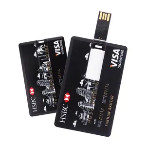 Gitra atacado cartão de crédito plástico 128mb, flash drive usb 1gb 2gb 4gb 8gb 16gb 32gb cartão de memória com logotipo personalizado