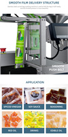 Machine automatique de scellage, de découpe et de remplissage pour l'impression de codes textuels en acier inoxydable 304 pour l'emballage, l'impression, les liquides, les pâtes, les sauces, les sachets