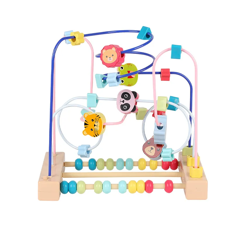 QS Schlussverkauf Vorschulkinder pädagogische Finger-Roller-Underroller-Spielzeuge 3 Stile Tierserie Frühlernen Perlen-Spielzeug für Kinder