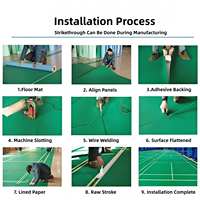 Sol PVC Pickleball portable antidérapant, tout temps, extérieur/intérieur