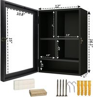 Haustier-Gedenkbox mit Verstellbaren Regalen 12-16 Zoll Kiefernholz Tiefe Vitrine Personalisierter Erinnerungsrahmen für Hunde