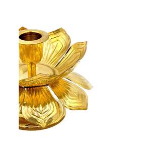 Bougie de lotus vintage en laiton de style antique Éléments en laiton de qualité supérieure - Product Image 3