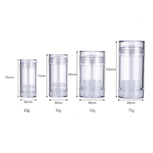 재고 있음 프라이빗 라벨 15g 30g 50g 75g 빈 데오도란트 스틱 용기 원형 트위스트업 립밤 병 데오도란트 스틱 튜브 - Product Image 5