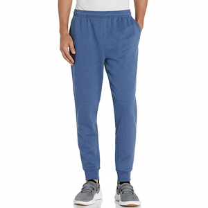 Pantalon de jogging léger et décontracté pour hommes Pantalon de survêtement en mélange de coton doux Ceinture élastique Chevilles à revers Confortable Grande taille - Product Image 1