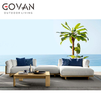 Table basse carrée en teck massif, style minimaliste moderne, pour terrasse extérieure, jardin, salon de jardin, balcon, décoration