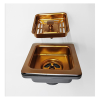 Kit de déchets d'égouttage d'évier de cuisine fait à la main de forme carrée au design moderne avec 110/114 accessoires crépine à panier à prix d'usine