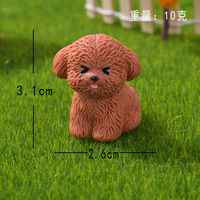 Boneka Anjing Teddy Lucu 3D, Kerajinan Resin DIY, Miniatur Lanskap Mikro yang Cantik, Dekorasi Berkebun, Ornamen Kecil, Aksesoris