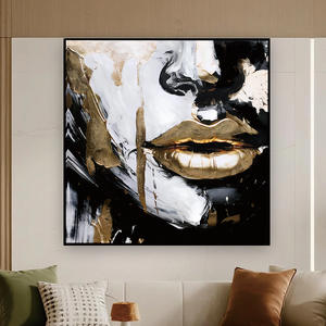 Vendita Calda: Dipinto Moderno con Stampa di Labbra Femminili Nude, Arte Murale Personalizzata Fatta a Mano per Decorazione Casa - Product Image 3