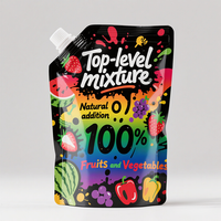 Fruitdrankzak met tuit, op maat bedrukt, staande verpakking voor vloeibare producten zoals puree en saus