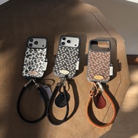 Casing HP iPhone 17 Pro Max dan iPhone 16, 15P, 14, 13 terlaris berbahan beludru Maillard motif bunga kecil.