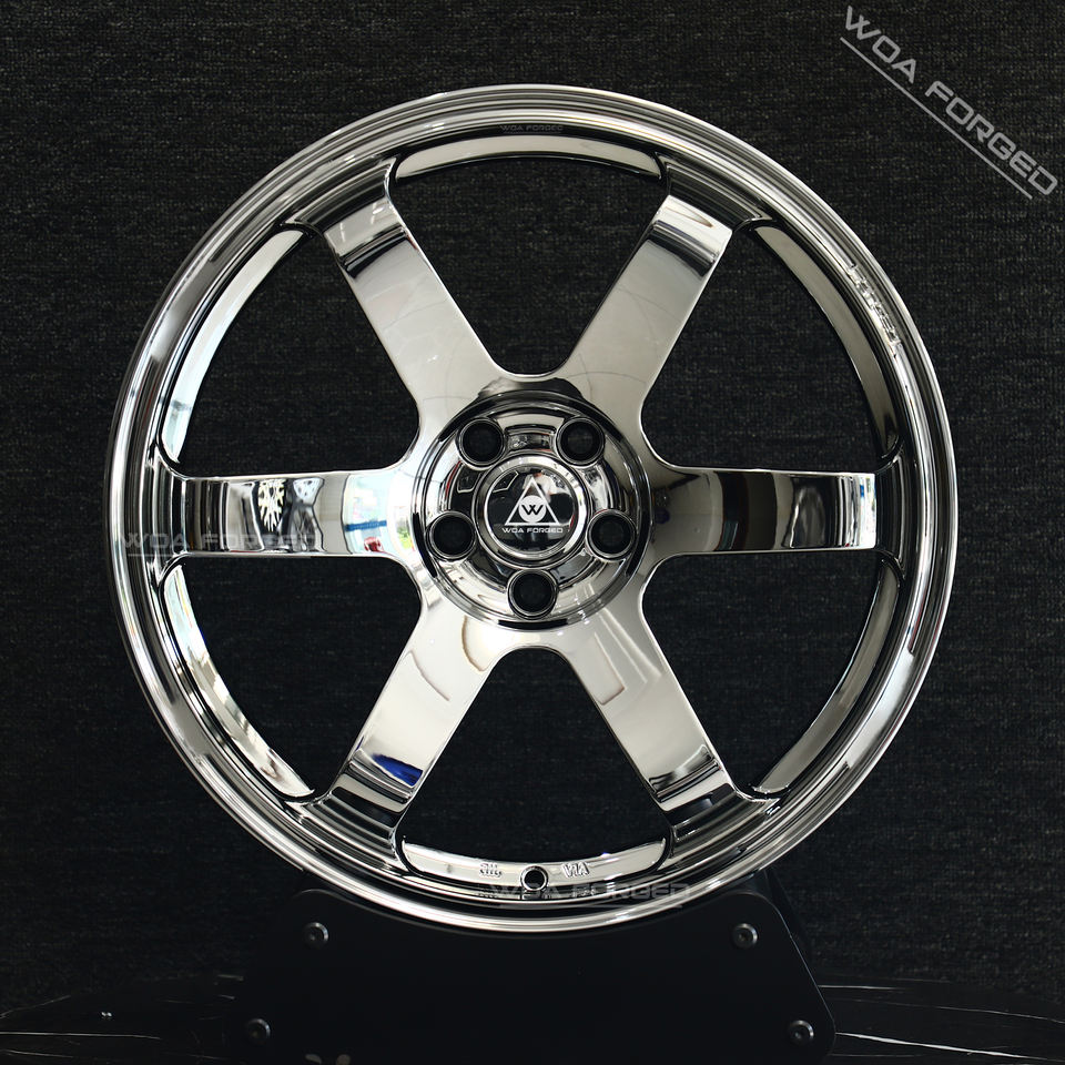 Car Rim Recessing Lightweight Polished Chrome Forged Car Wheels Custom Sport TE37 Deep ...