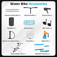 Vélo aquatique gonflable portable pour adultes, bateau à pédales pliable en Drop Stitch pour rangement dans le coffre, conception ultra-légère avec cadre en aluminium