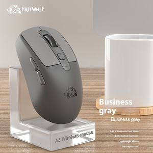 Ratón inalámbrico recargable de modo dual <span class=keywords><strong>Wolf</strong></span> A3 gratis para diestros para oficina o juegos en computadora portátil con sonido de graves - Product Image 6