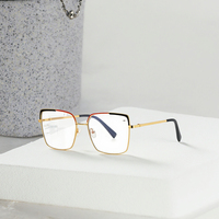 VisualMate dernières lunettes optiques en métal à lunette complète lunettes de lecture carrées surdimensionnées à la mode