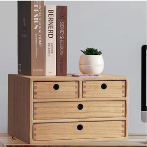 Organisateur de <span class=keywords><strong>bureau</strong></span> en bois <span class=keywords><strong>laqué</strong></span> avec 4 tiroirs, espace de travail, boîte de rangement pour documents de <span class=keywords><strong>bureau</strong></span>. - Product Image 6