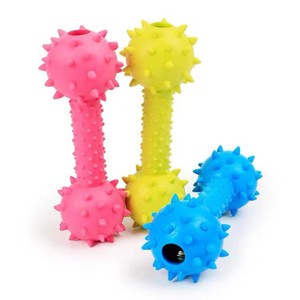 Hot Sale Eco-Friendly TPR Rubber <b>Dumbbell</b> Chew Toy for Dog Teeth Cleaning Intelligence Training - Product Image 3