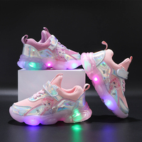 Nouvelle tendance Mesh Surface Respirant Étudiant Casual Chaussures De Sport LED Kid Light Sports Chaussures De Course