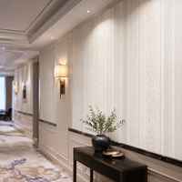 Tissu mural Jacquard en polyester enduit de PVC, papier peint décoratif, revêtement mural intérieur pour hôtel, villa, salon