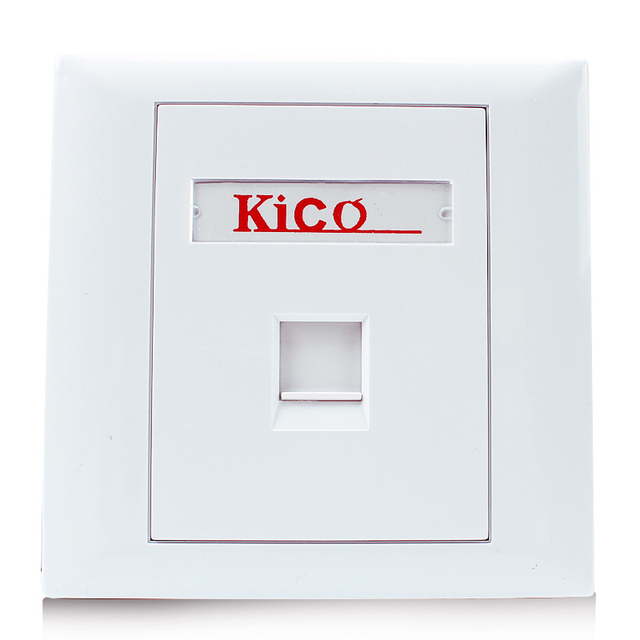 KICO Dual Faceplate RJ45 Wall Faceplate 1/2 Port Socket Network Telecommunications Product