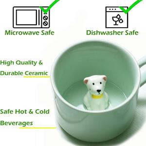 Keramik-Überraschungs-Hundekaffeetasse mit kleinem Welpe im Inneren - 240 ml, Bestes lustiges Geschenk Keramiktassen - Product Image 4