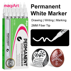 Magiart Nhà Sản Xuất Không Độc Hại An Toàn Không Thấm Nước Vĩnh Viễn Đánh Dấu Màu Trắng Bút Bộ - Product Image 2